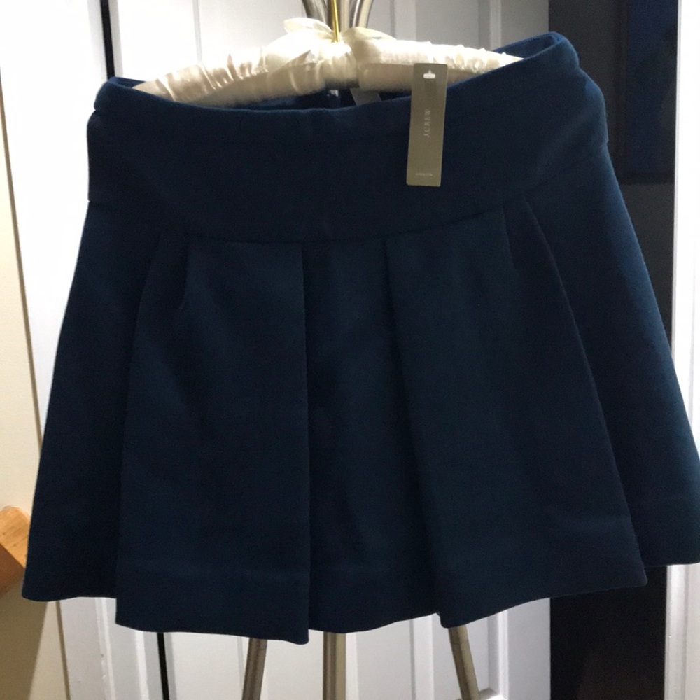 New with tag blue green pleated J.Crew skirt